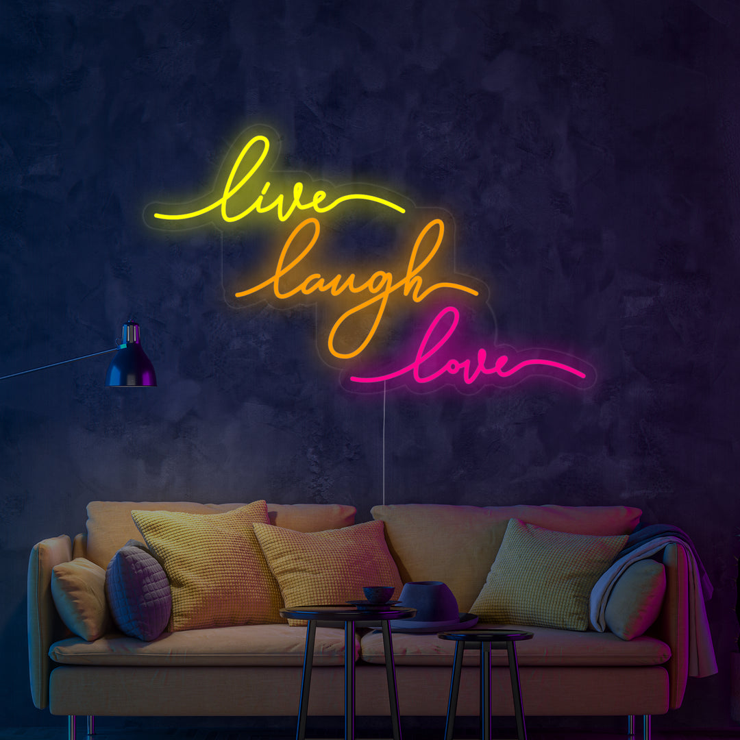 "Live Laugh Love" Neonskilt