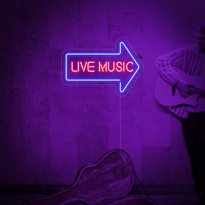 "Live Music" Neonskilt