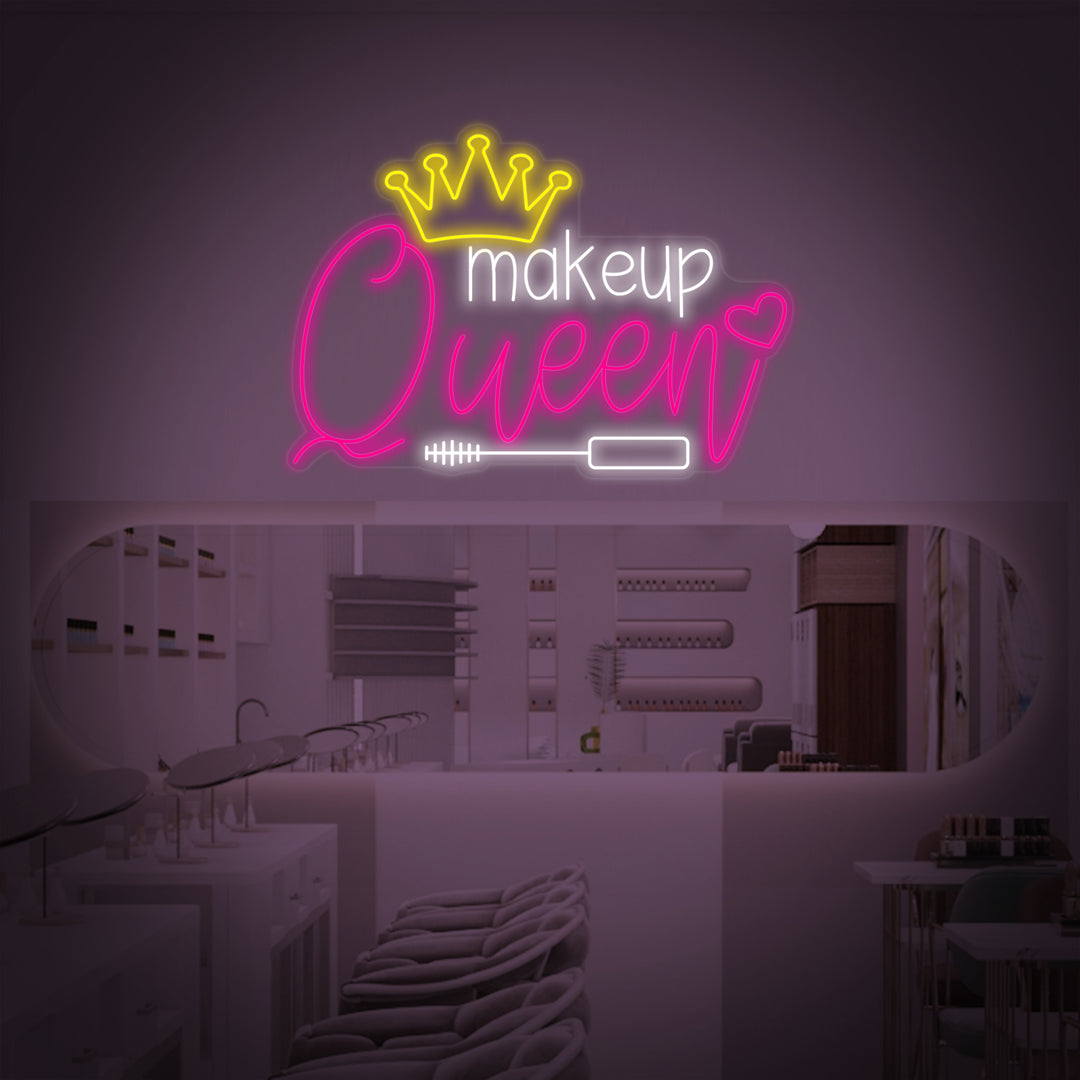 "Makeup Queen" Neonskilt