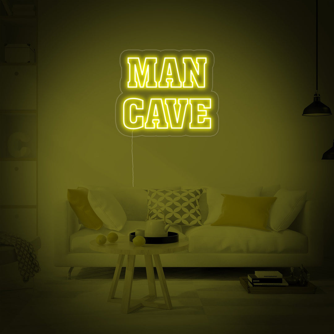 "Man Cave, Gamer Innredning" Neonskilt