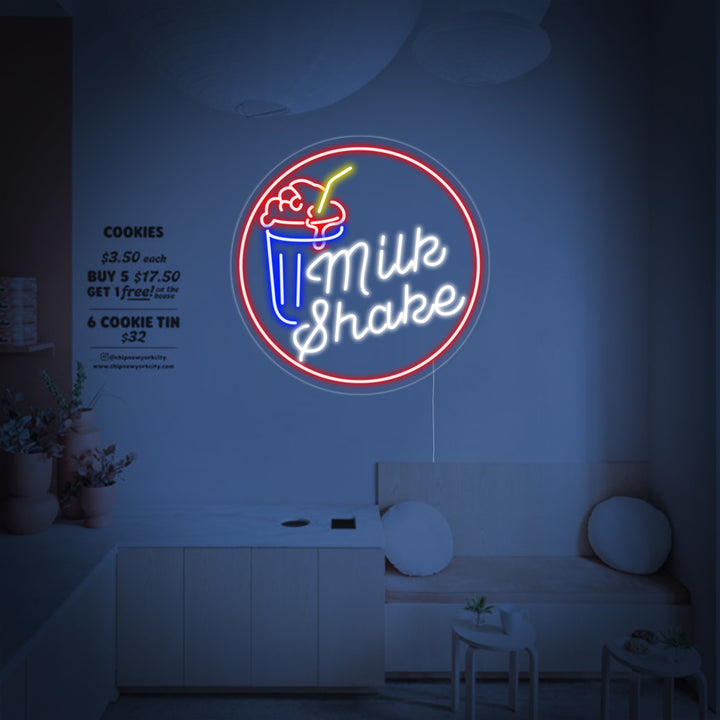 "Milk Shake" Neonskilt