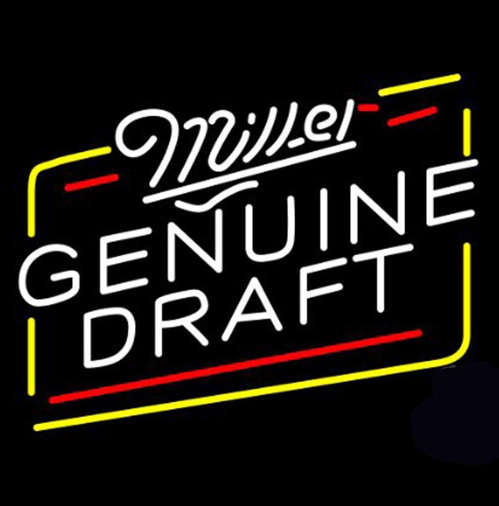 "Genuine Draft, Ølbar" Neonskilt