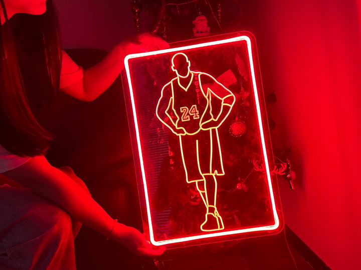 "Basketballspiller 24" Miniatyr Neon Skilt