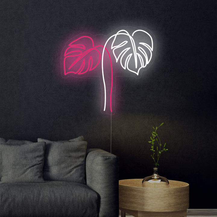 "Monstera Blader" Neonskilt