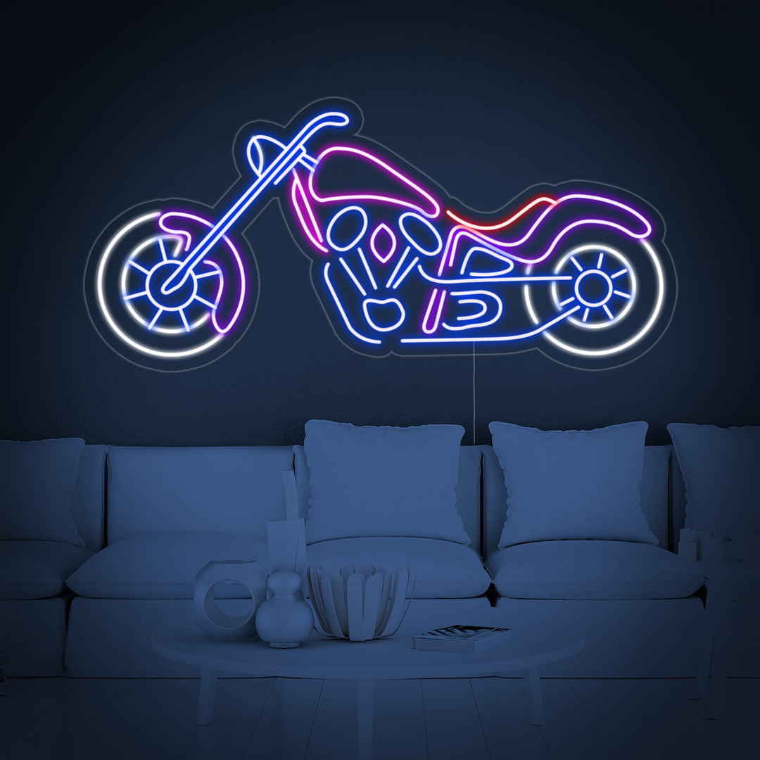 "Motorsykkel" Neonskilt