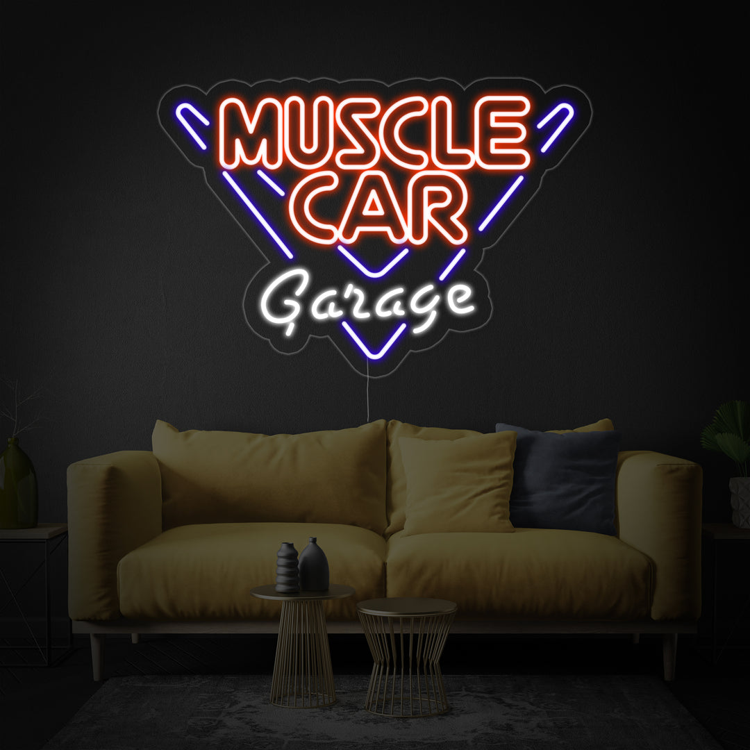 "Muscle Car Garage" Neonskilt