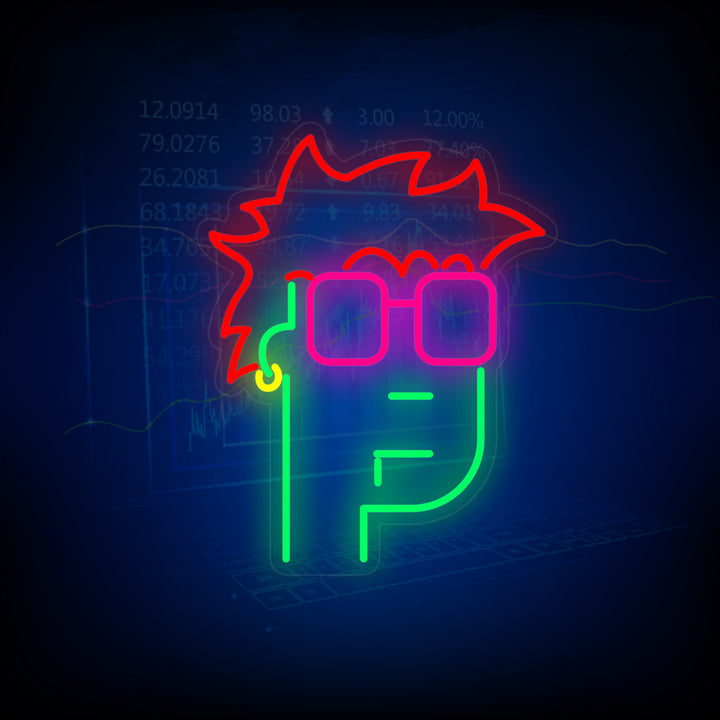 "NTD Ape" Neonskilt