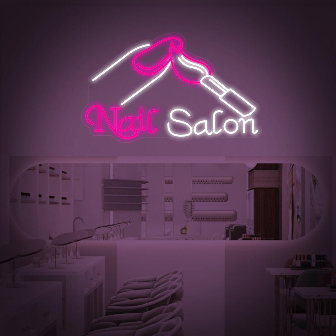 "Nails Salon" Neonskilt