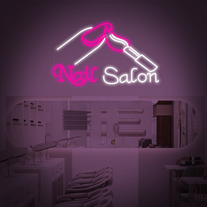 "Nails Salon" Neonskilt