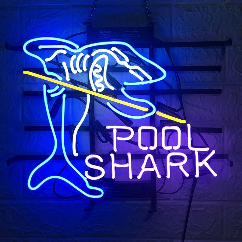 "Pool Shark, Biljardrom" Neonskilt