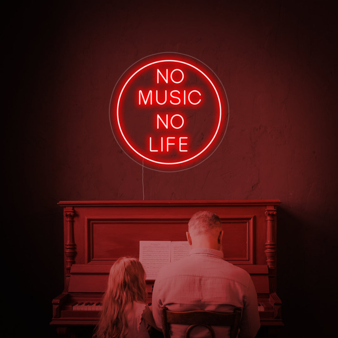 "No Music No Life" Neonskilt