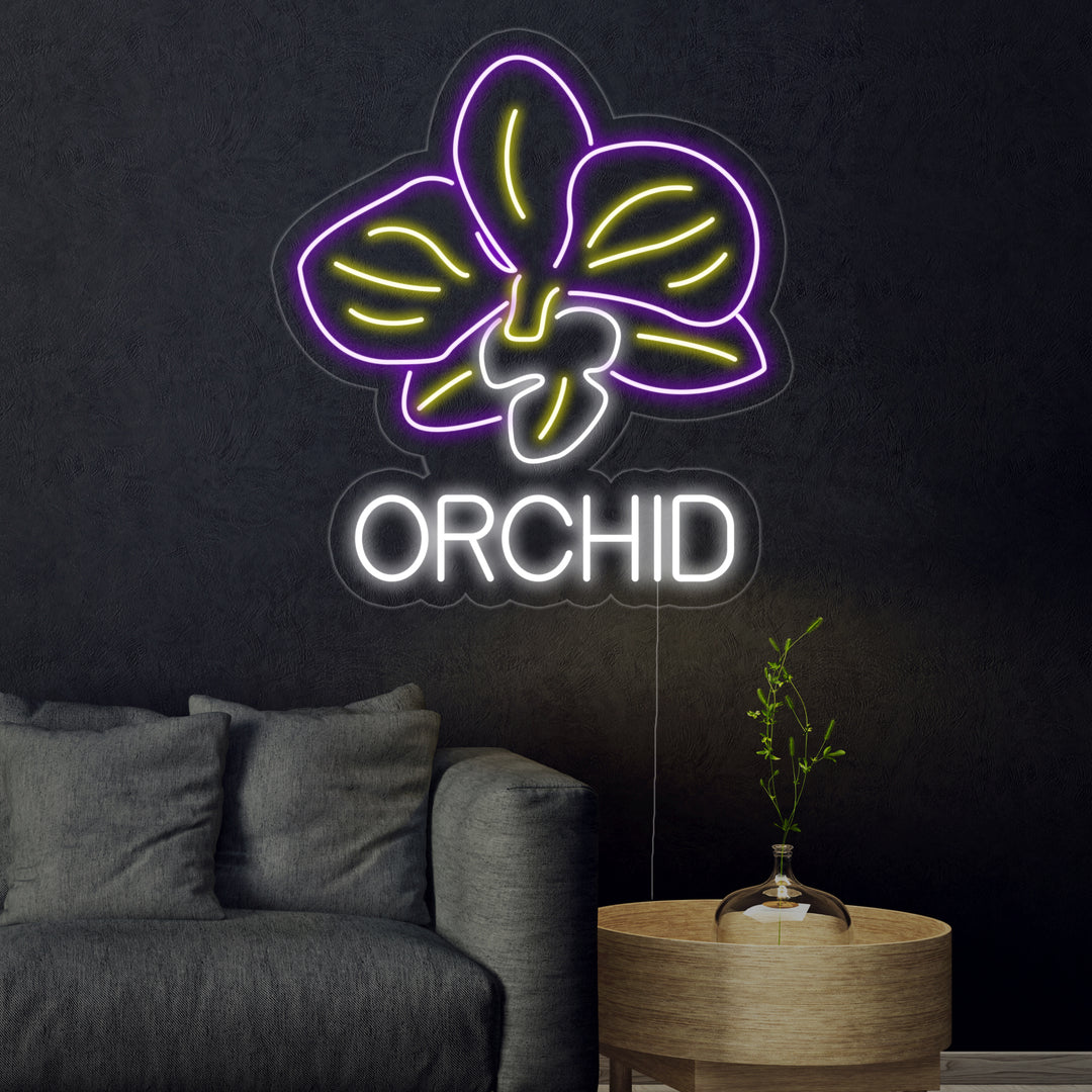 "Orchid, orkideblomst" Neonskilt