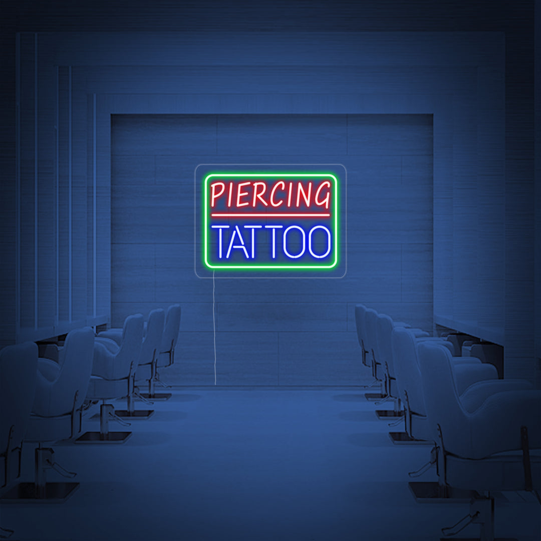 "Piercing Tattoo" Neonskilt