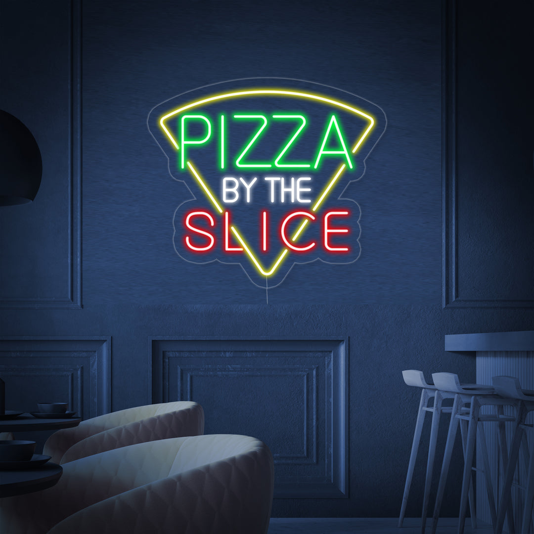 "Pizza By The Slice" Neonskilt