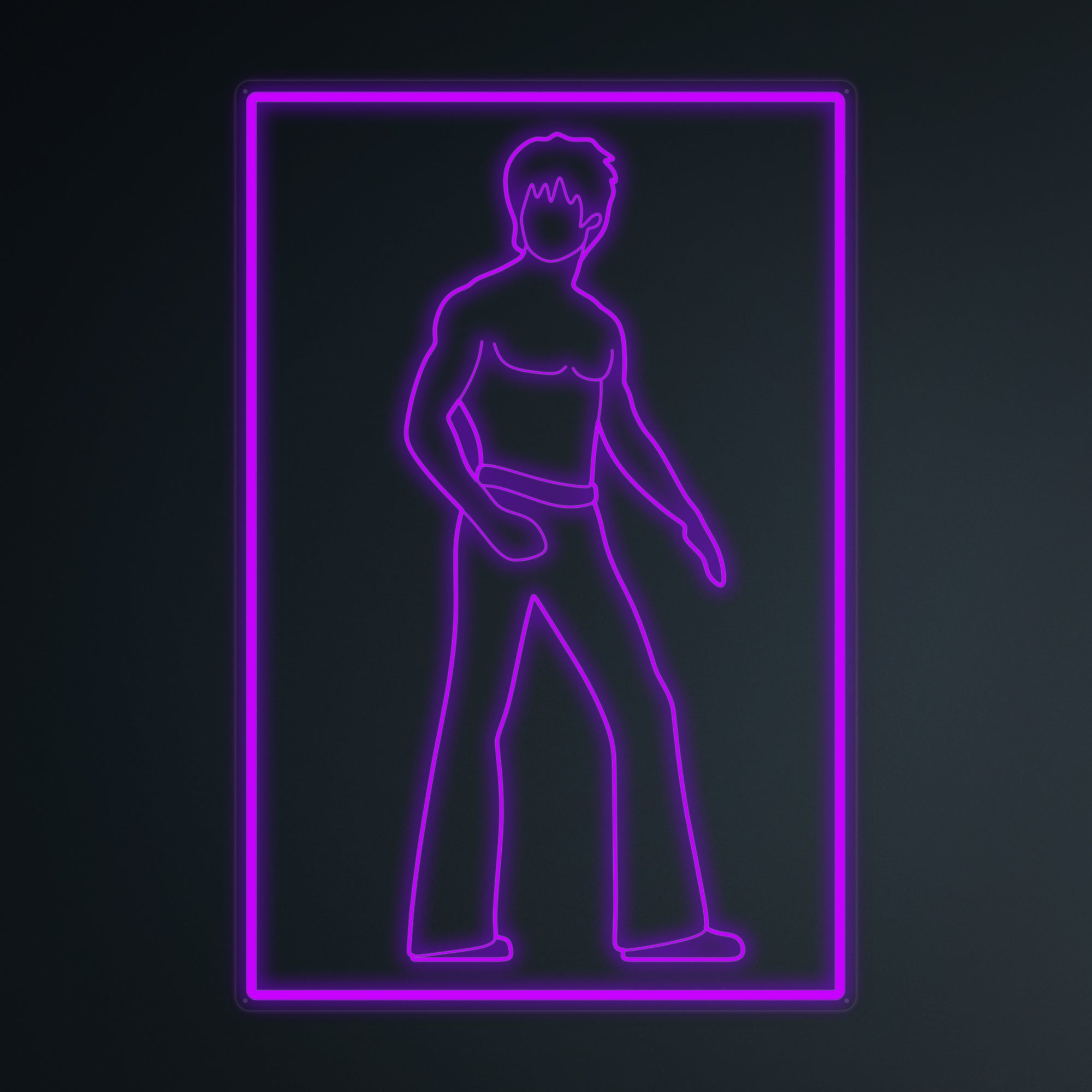 "Pop Culture KungFu Bruce" Mini Neonskilt