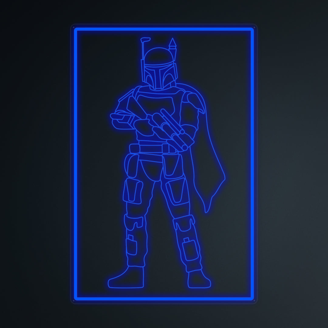"Popkulturkriger-Soldat" Miniatyr Neon Skilt