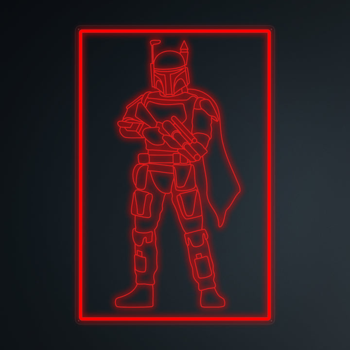 "Popkulturkriger-Soldat" Miniatyr Neon Skilt