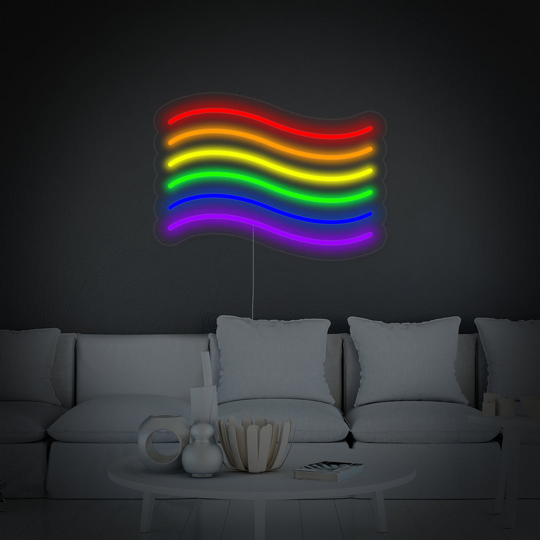 "Regnbueflagg Lgbt-Pride Unikt" Neonskilt