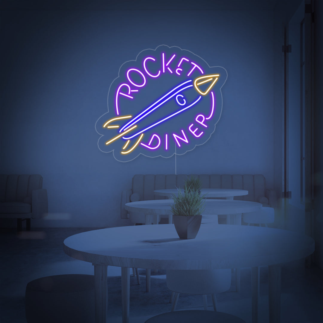 "Rocket Diner" Neonskilt