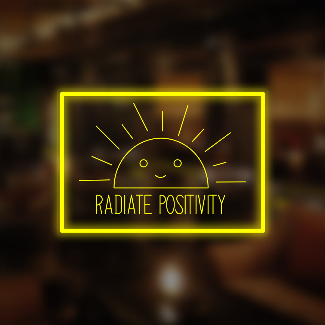 "Radiate Positivity" Miniatyr Neon Skilt