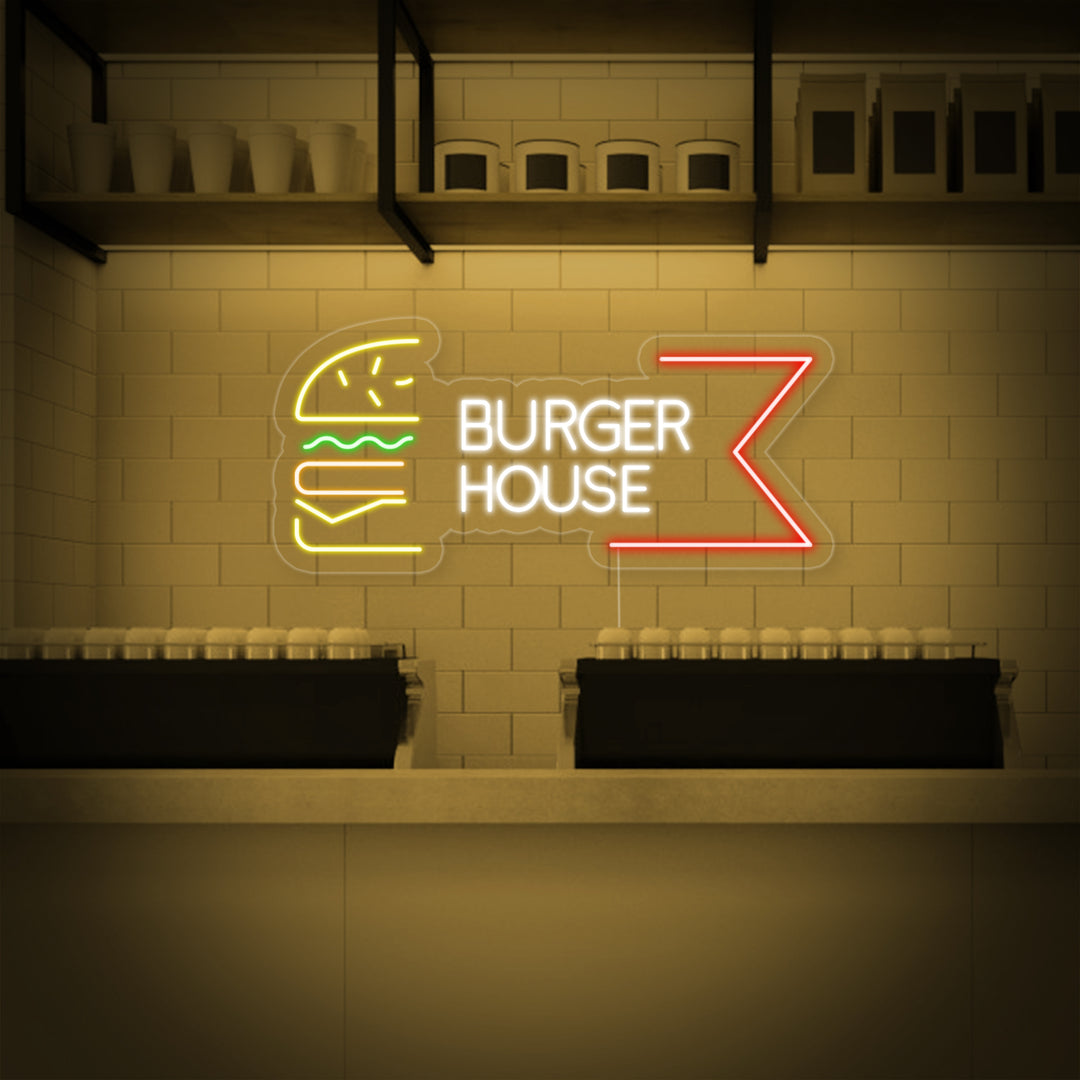 "Restaurant Burger House" Neonskilt