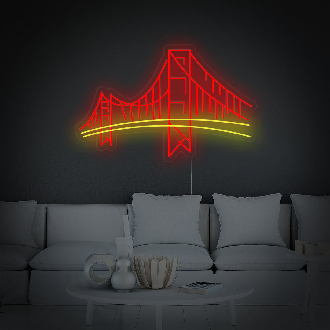 "San Francisco Golden Gate-Broen" Neonskilt
