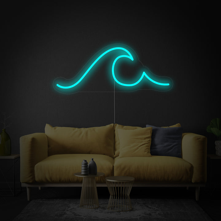 "Sjøbølge" Neonskilt