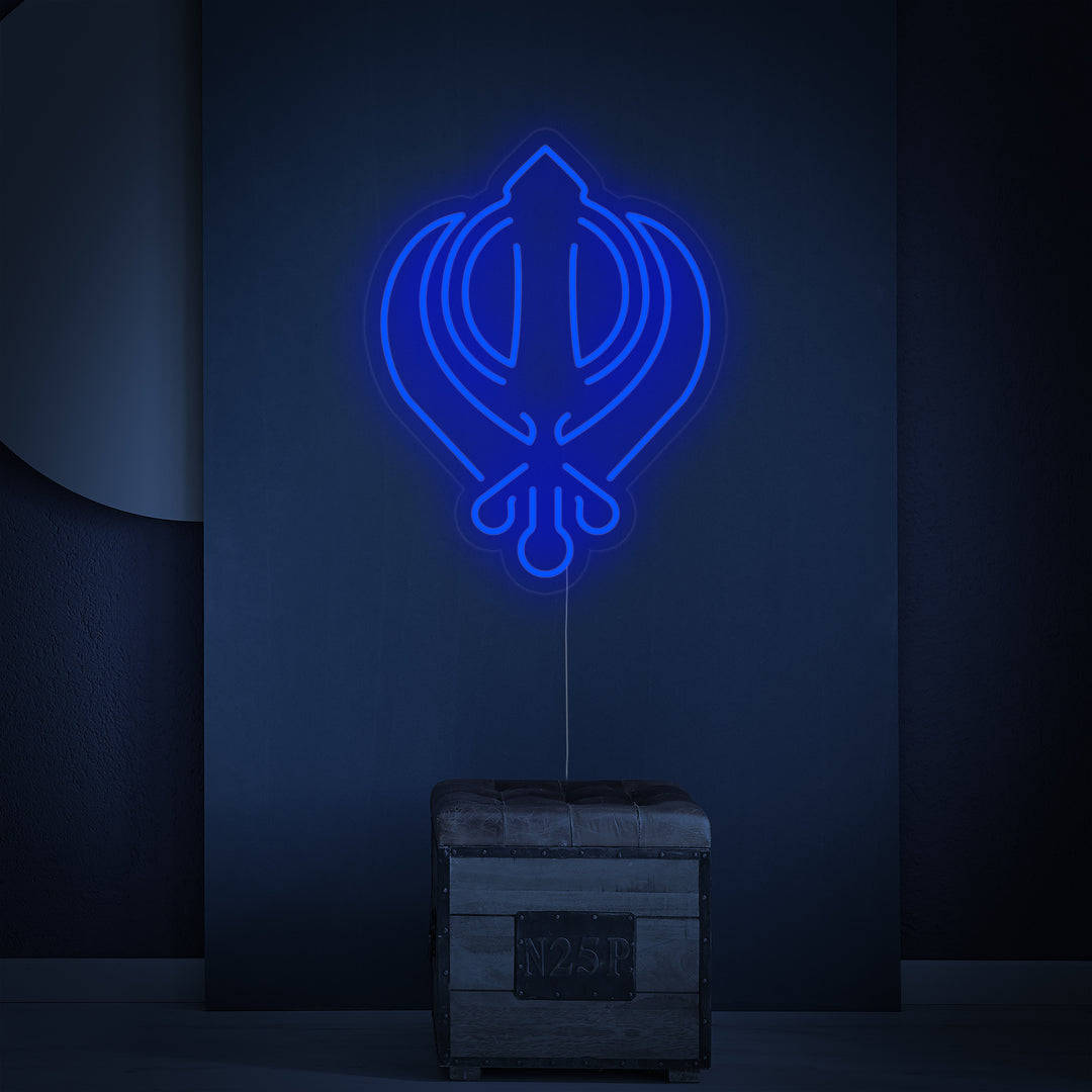 "Sikhismens Khanda-Symbol" Neonskilt