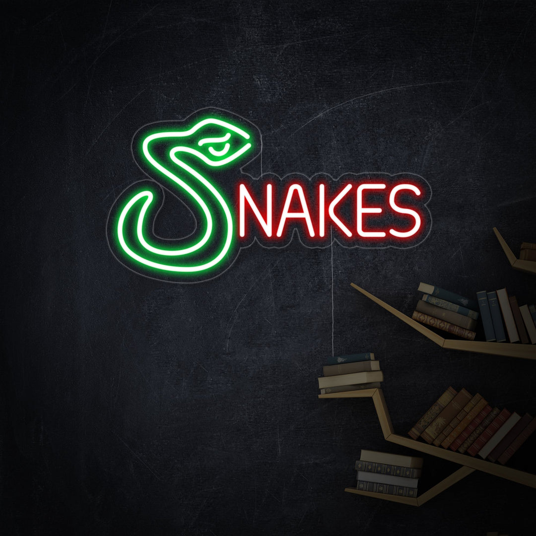 "Snakes" Neonskilt