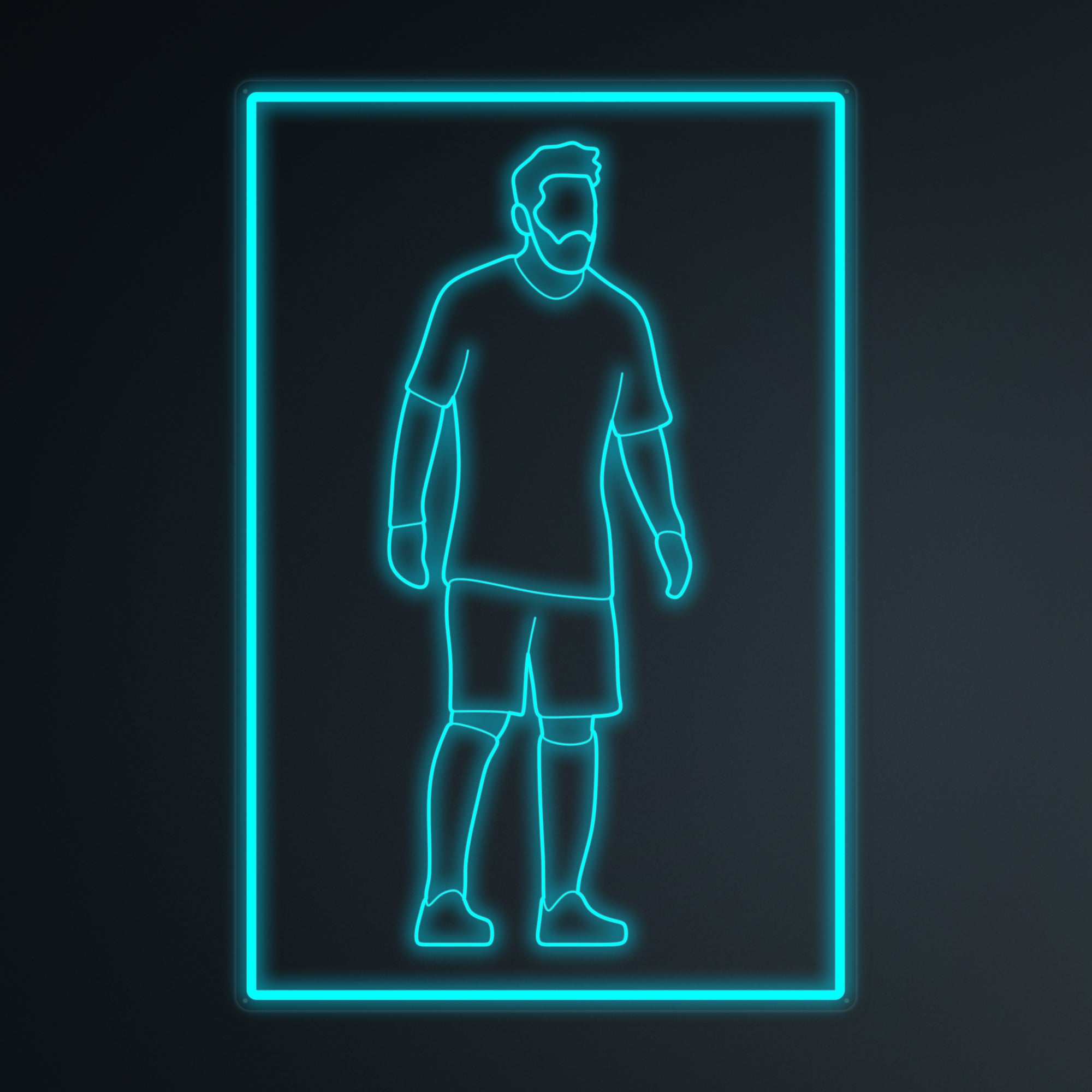 "Sports Football Soccer Player 10" Mini Neonskilt