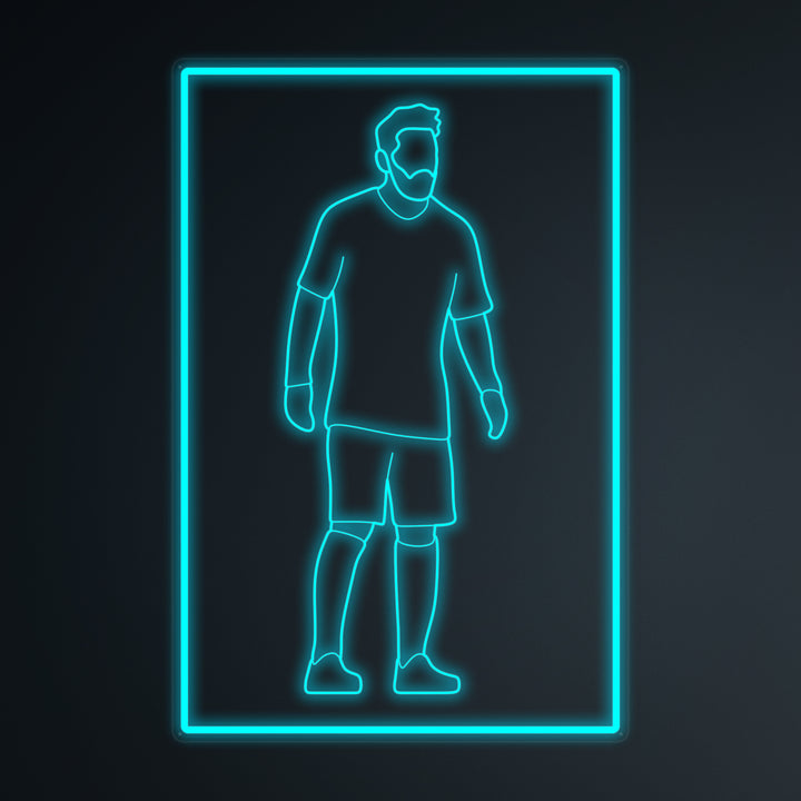 "Fotballspiller 10 Sports" Miniatyr Neon Skilt