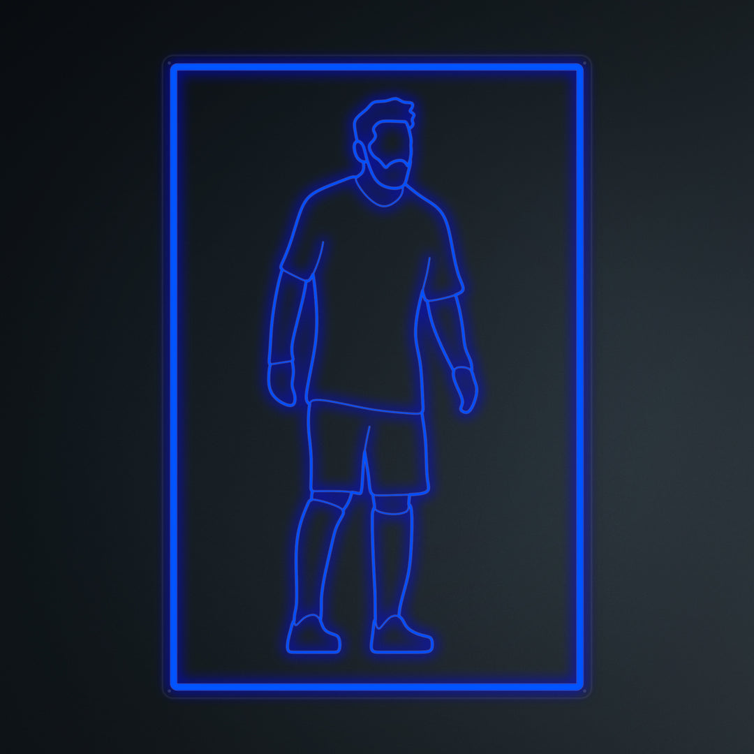 "Fotballspiller 10 Sports" Miniatyr Neon Skilt