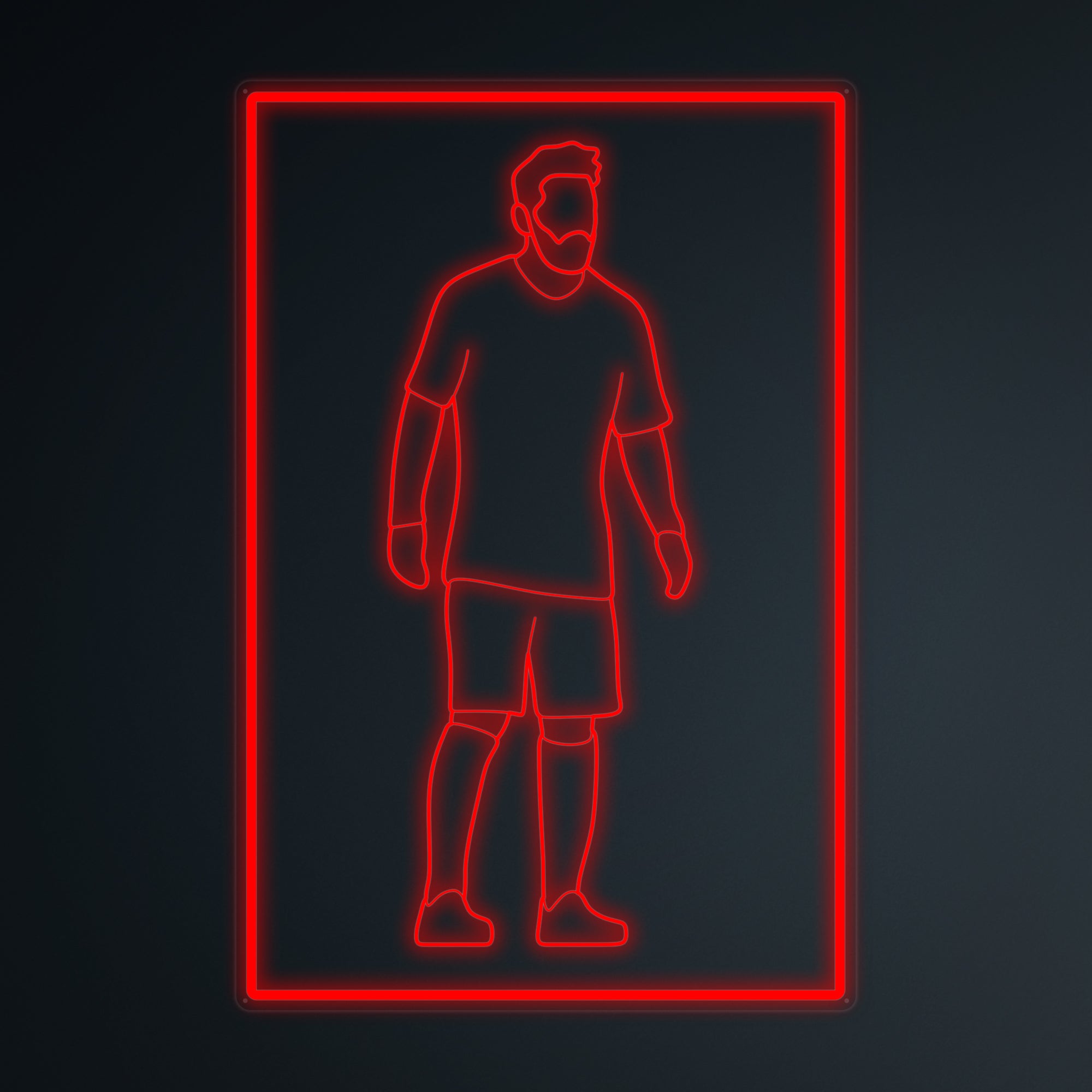 "Sports Football Soccer Player 10" Mini Neonskilt