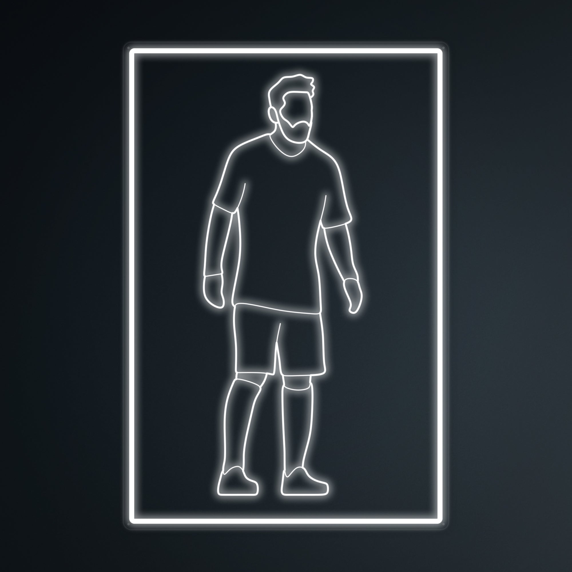 "Sports Football Soccer Player 10" Mini Neonskilt