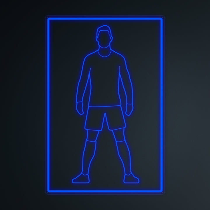 "Fotballspiller 7 Sports" Miniatyr Neon Skilt