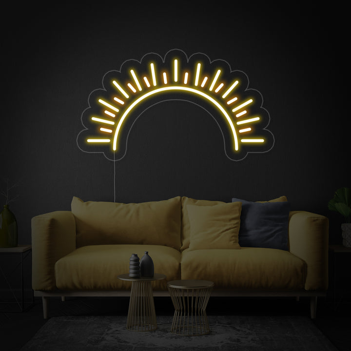 "Sol, Solnedgang" Neonskilt