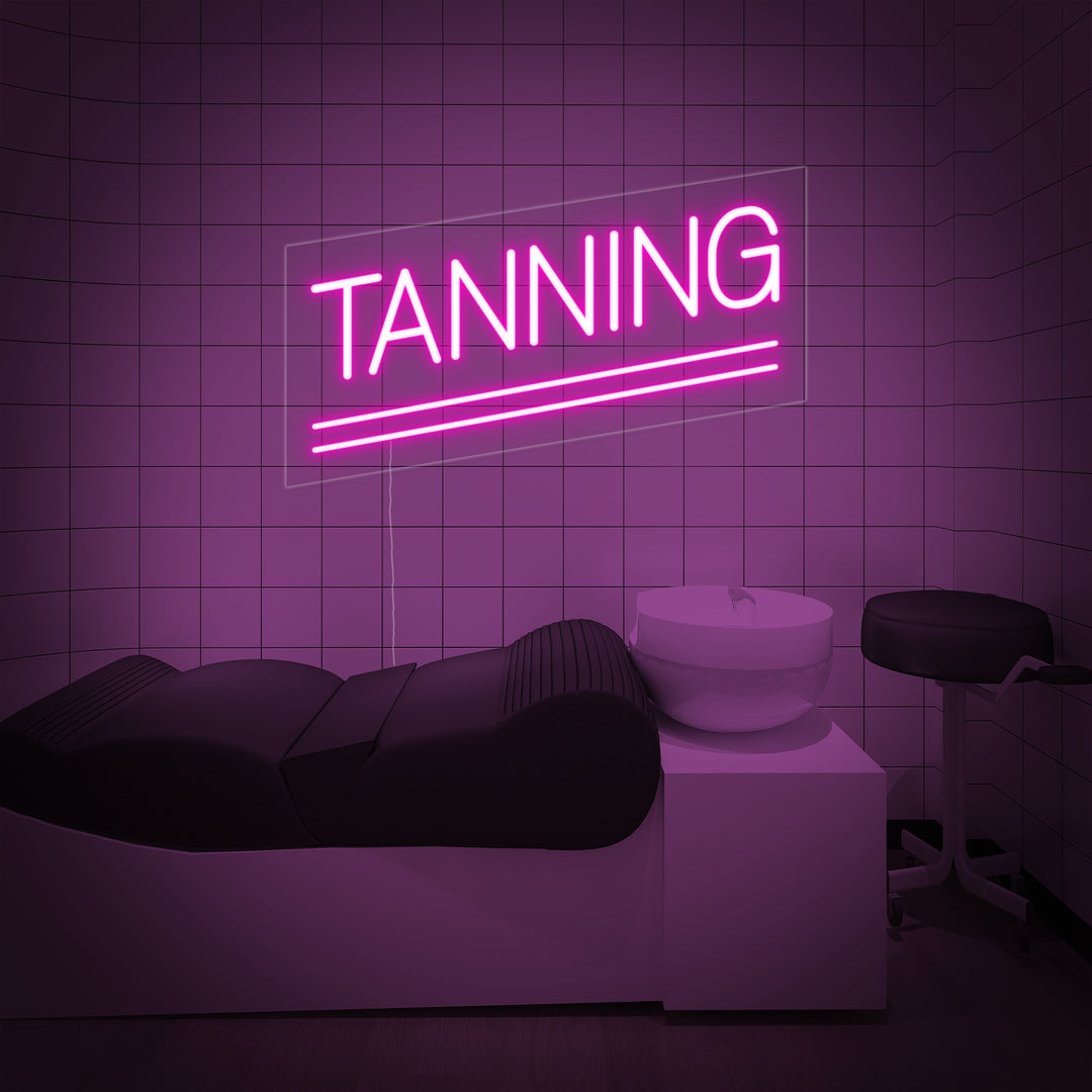 "Tanning" Neonskilt