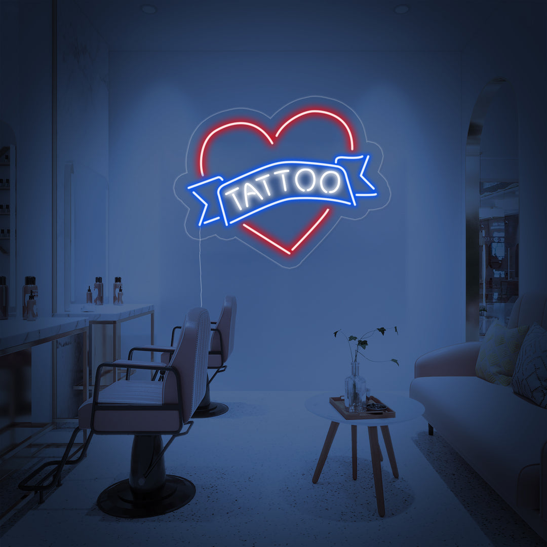 "Tattoo, Hjerte" Neonskilt