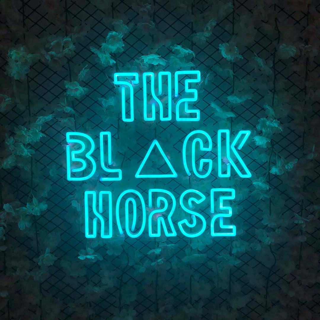 "The Black Horse" Neonskilt