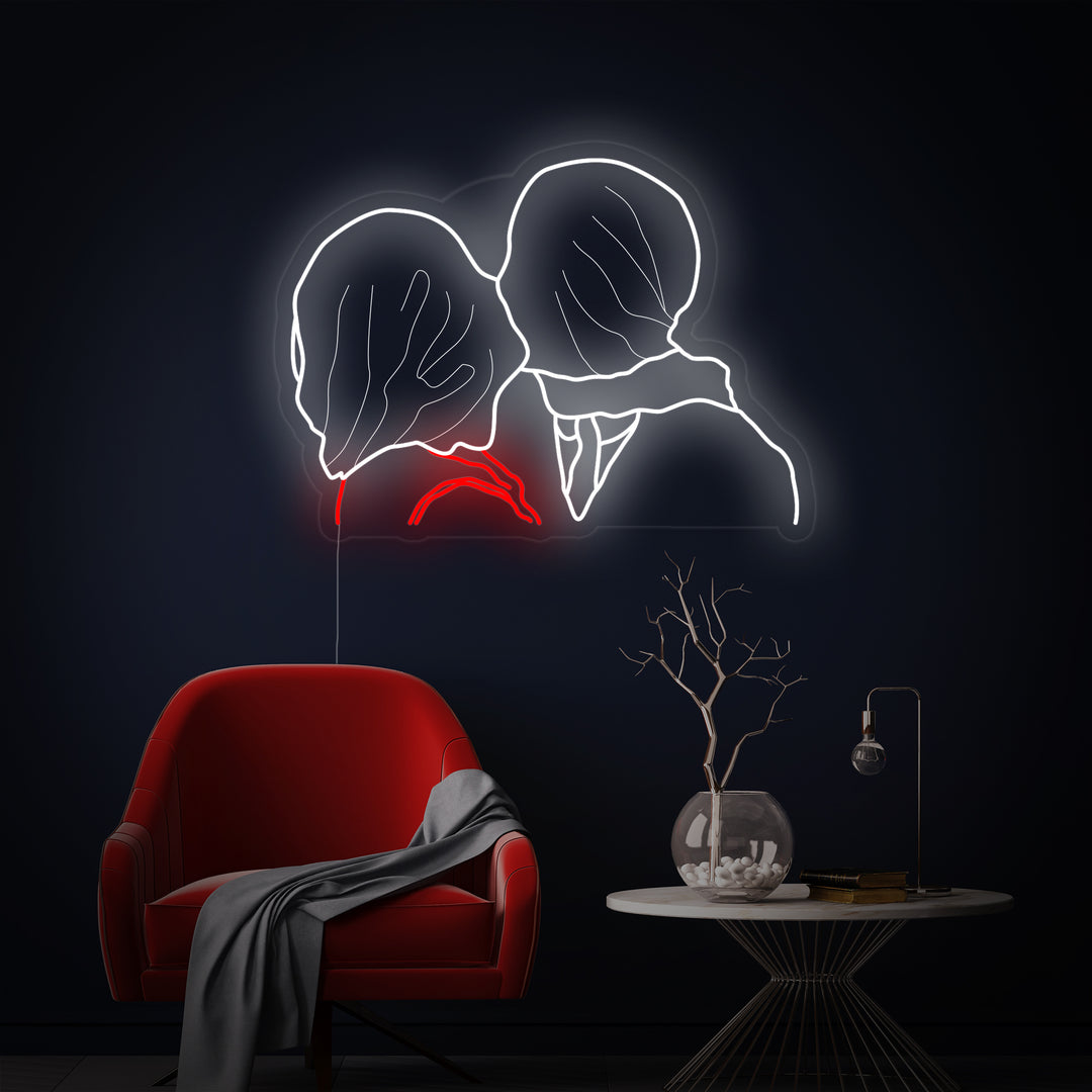 "De Elskende Rene Magritte" Neonskilt