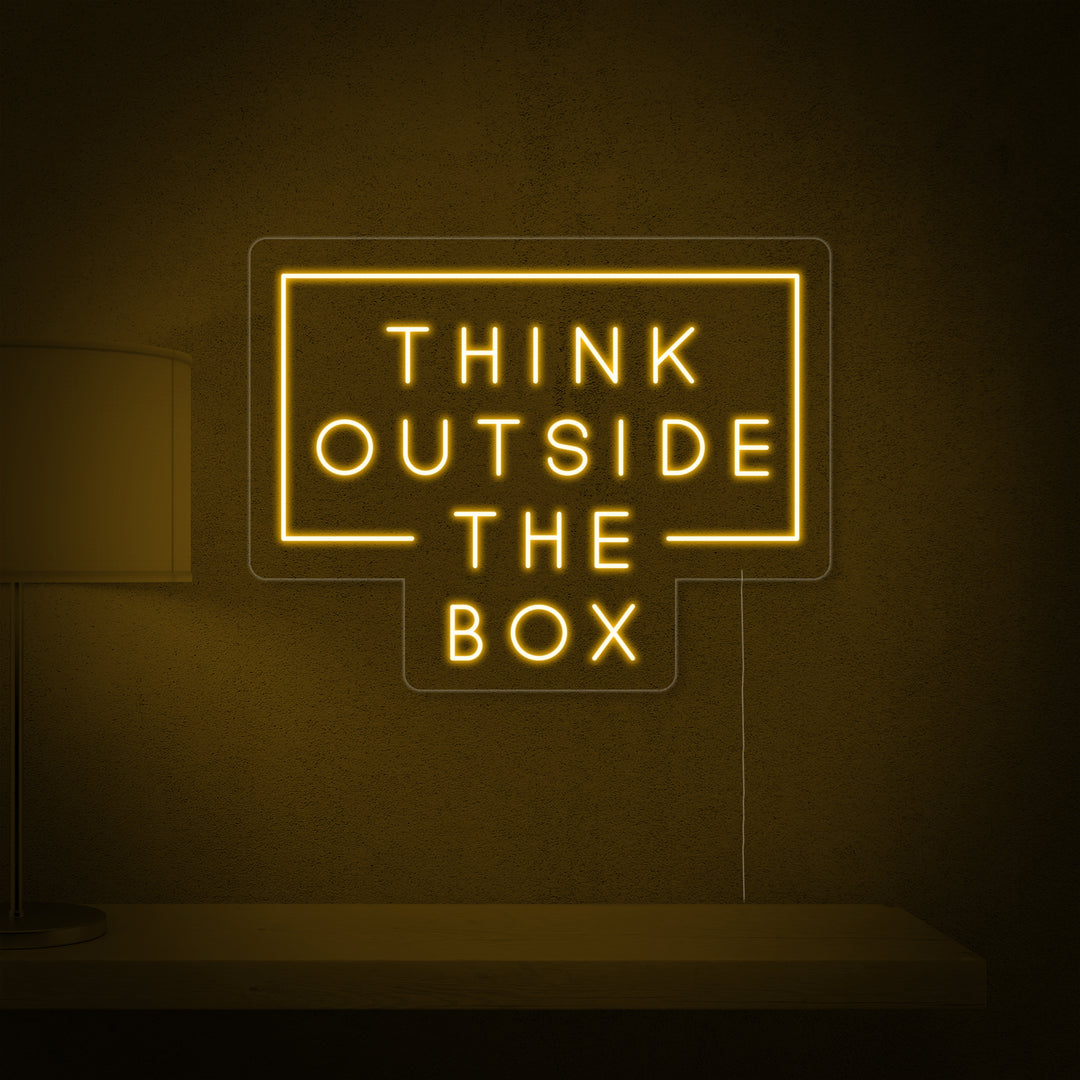 "Think Outside The Box" Neonskilt