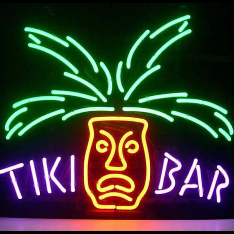 "TIKI Bar Paradise Palm Øl" Neonskilt