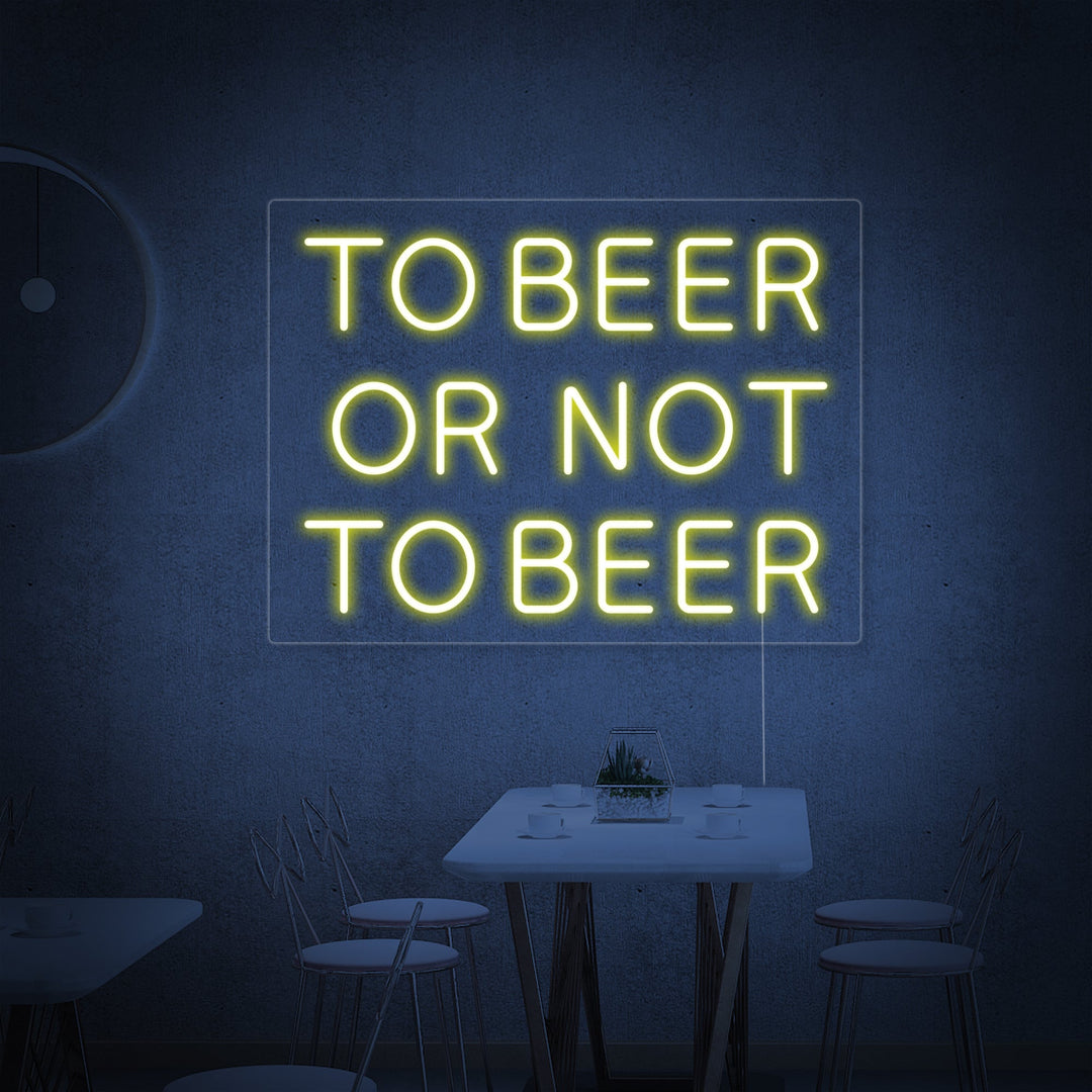 "Ølbar, To Beer Or Not To Beer" Neonskilt