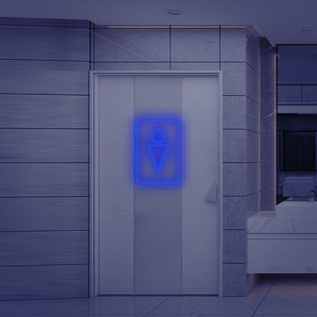 "Toalett WC Mann Symbol" Neonskilt
