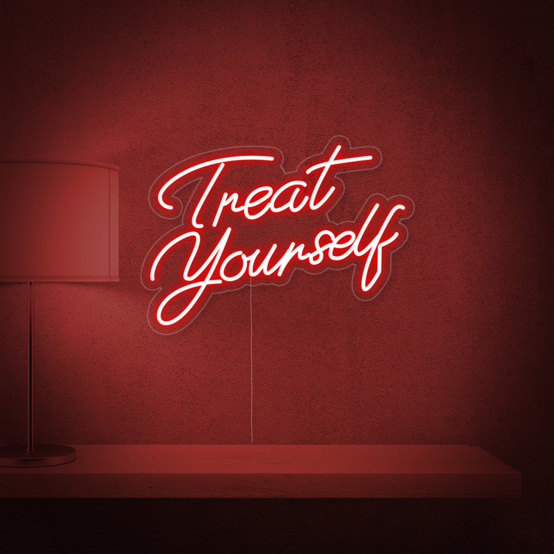 "Treat Yourself" Neonskilt