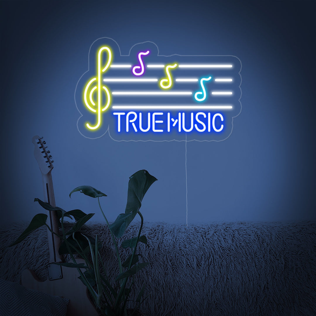 "True Music" Neonskilt