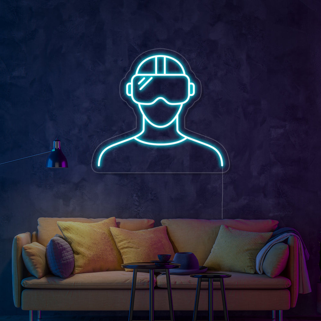 "VR-Headset" Neonskilt