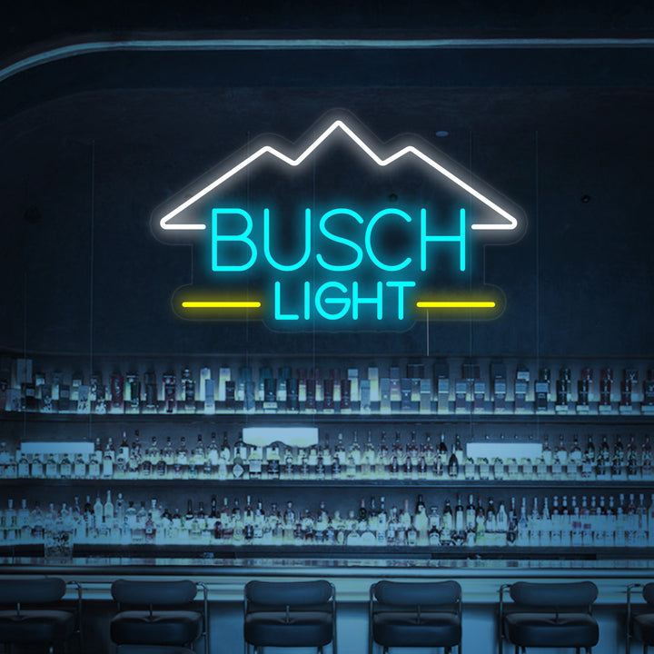 "Vintage Busch Light Ølbar" Neonskilt