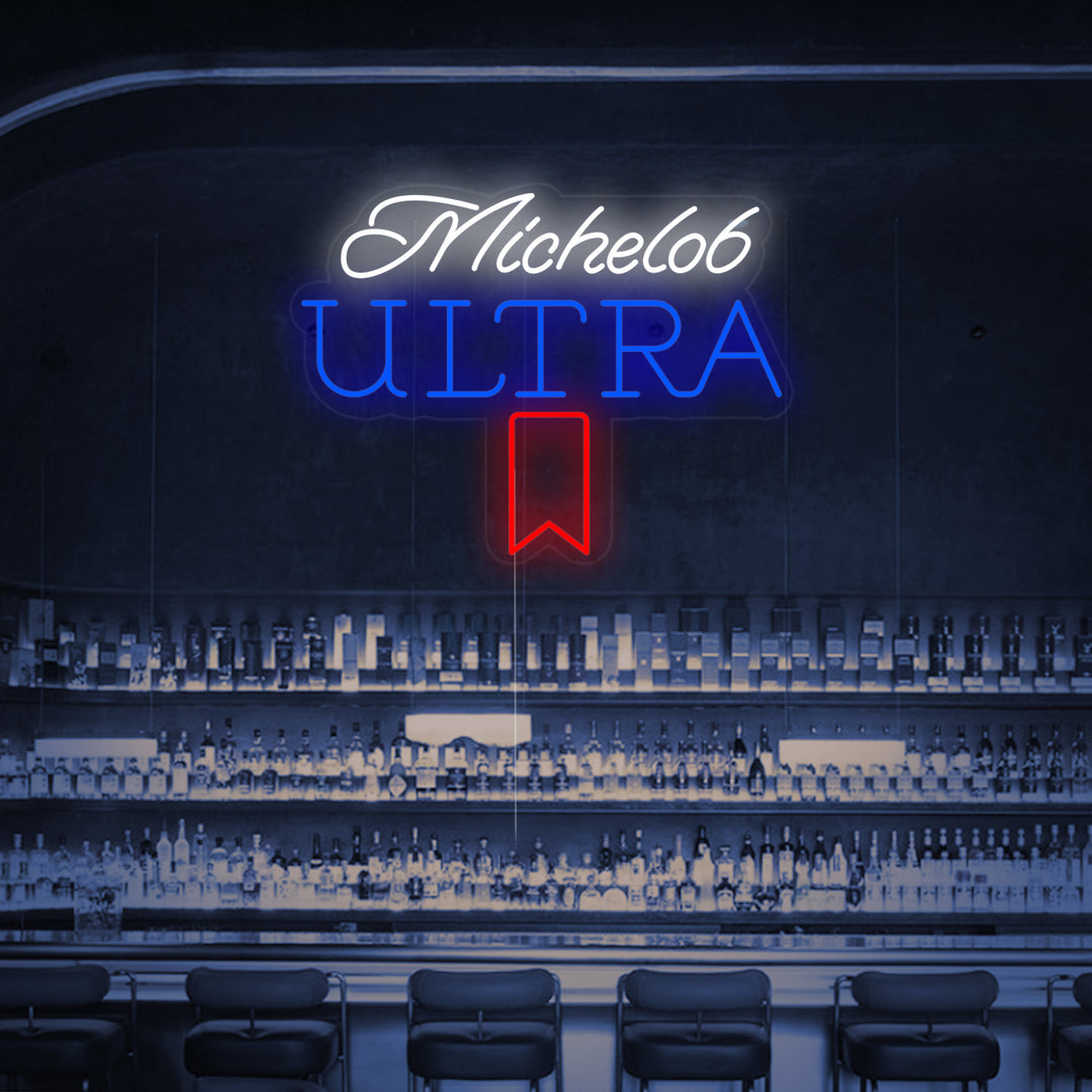 "Vintage Michelob Ultra Ølbar" Neonskilt