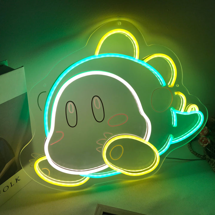 "Waddle Dee, Spill Veggkunst" Mini Neonskilt